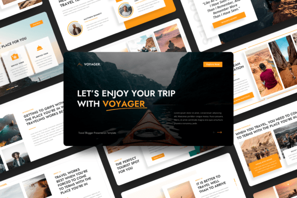 Download Voyager - Travel Blogger Keynote - Travel blogger Collection