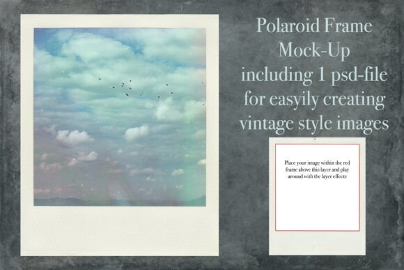 Download Vintage Polaroid Frame Mockup - Premium Resources