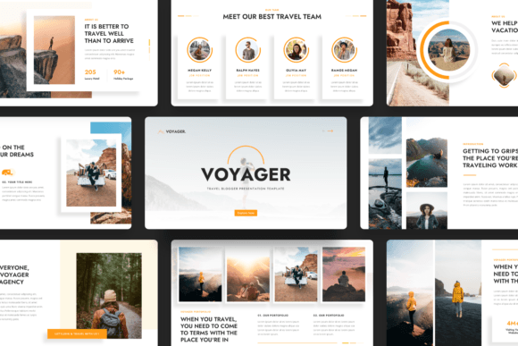 Download Voyager - Travel Blogger PowerPoint - Travel blogger Collection